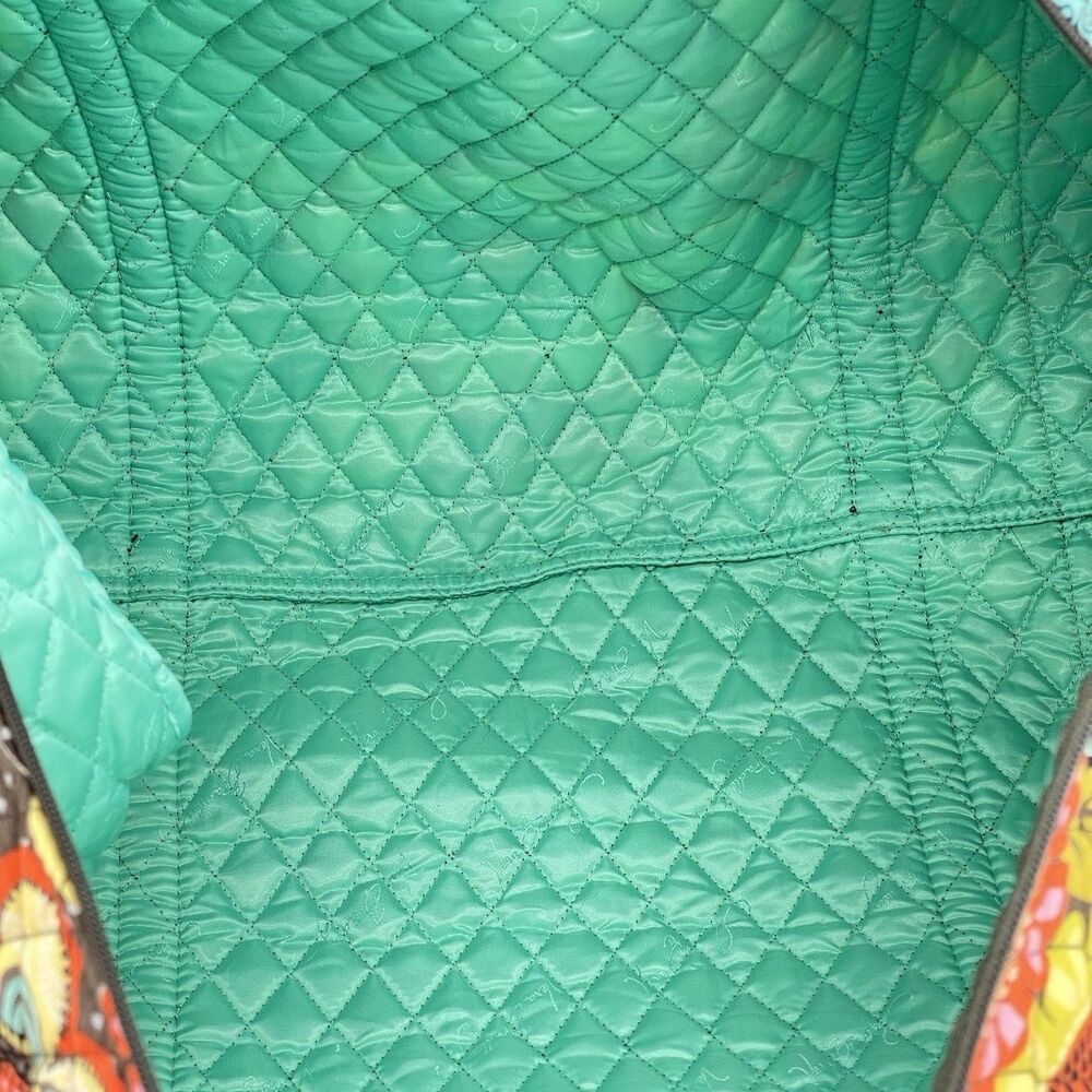 Vera Bradley Large Duffle Bag Weekender Overnight Travel Bag in Flower Shower - Picture 10 of 14